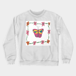 Pretty Spring Butterfly Crewneck Sweatshirt